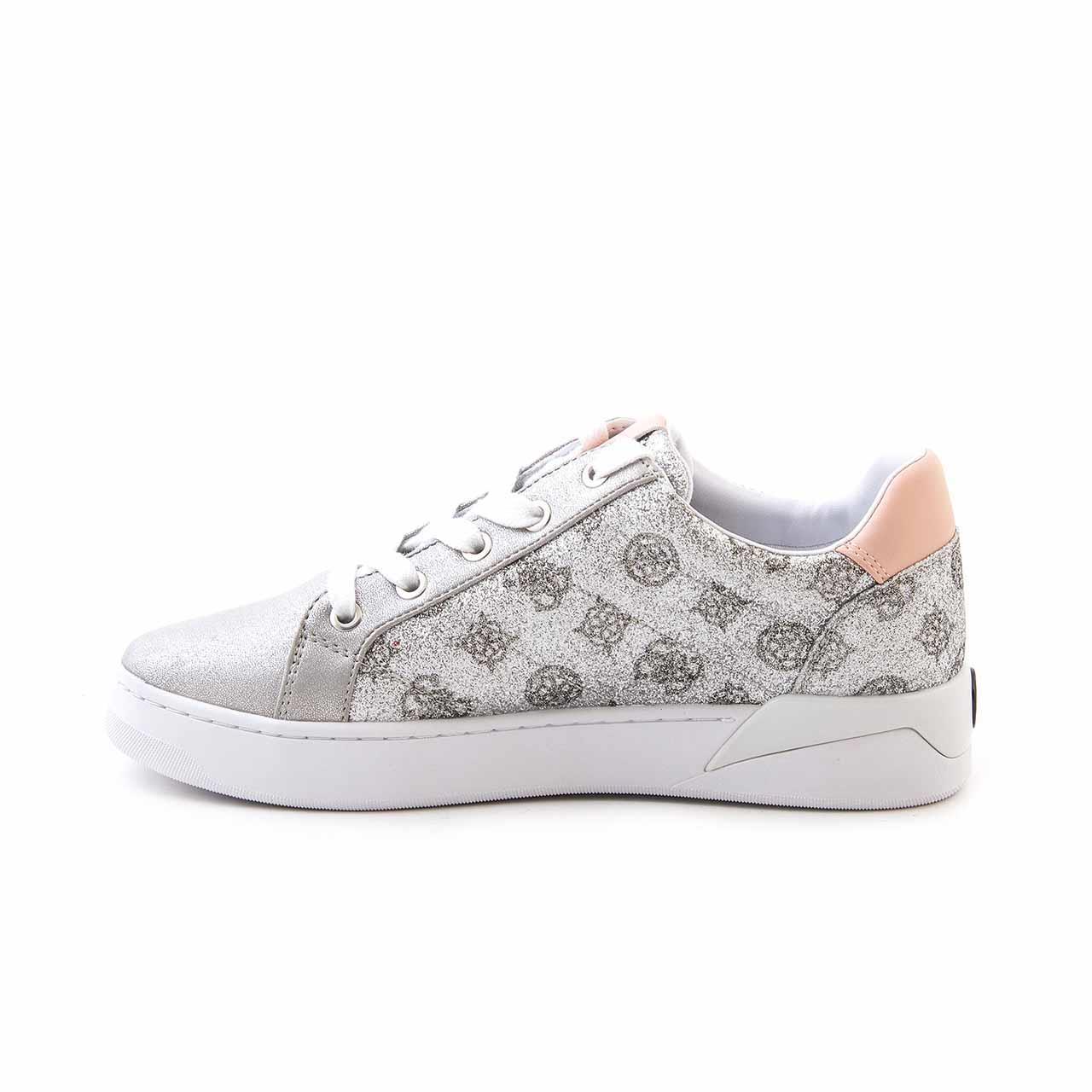 Guess Kadın Vegan Kauçuk Taban Gümüş Spor & Sneaker Ayakkabı