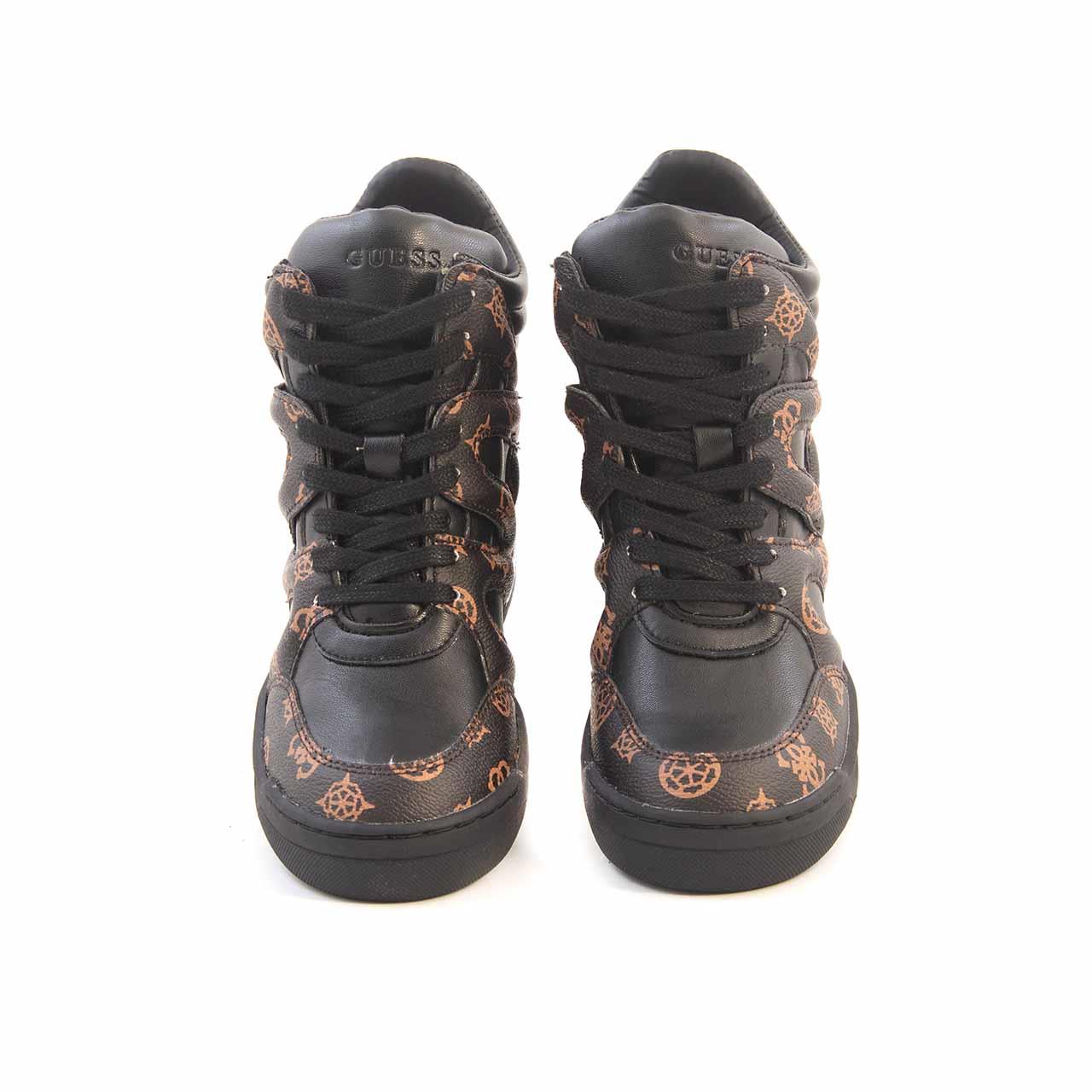 Guess Kadın Vegan Kauçuk Taban Siyah-Kahverengi Spor & Sneaker Bot Ayakkabı