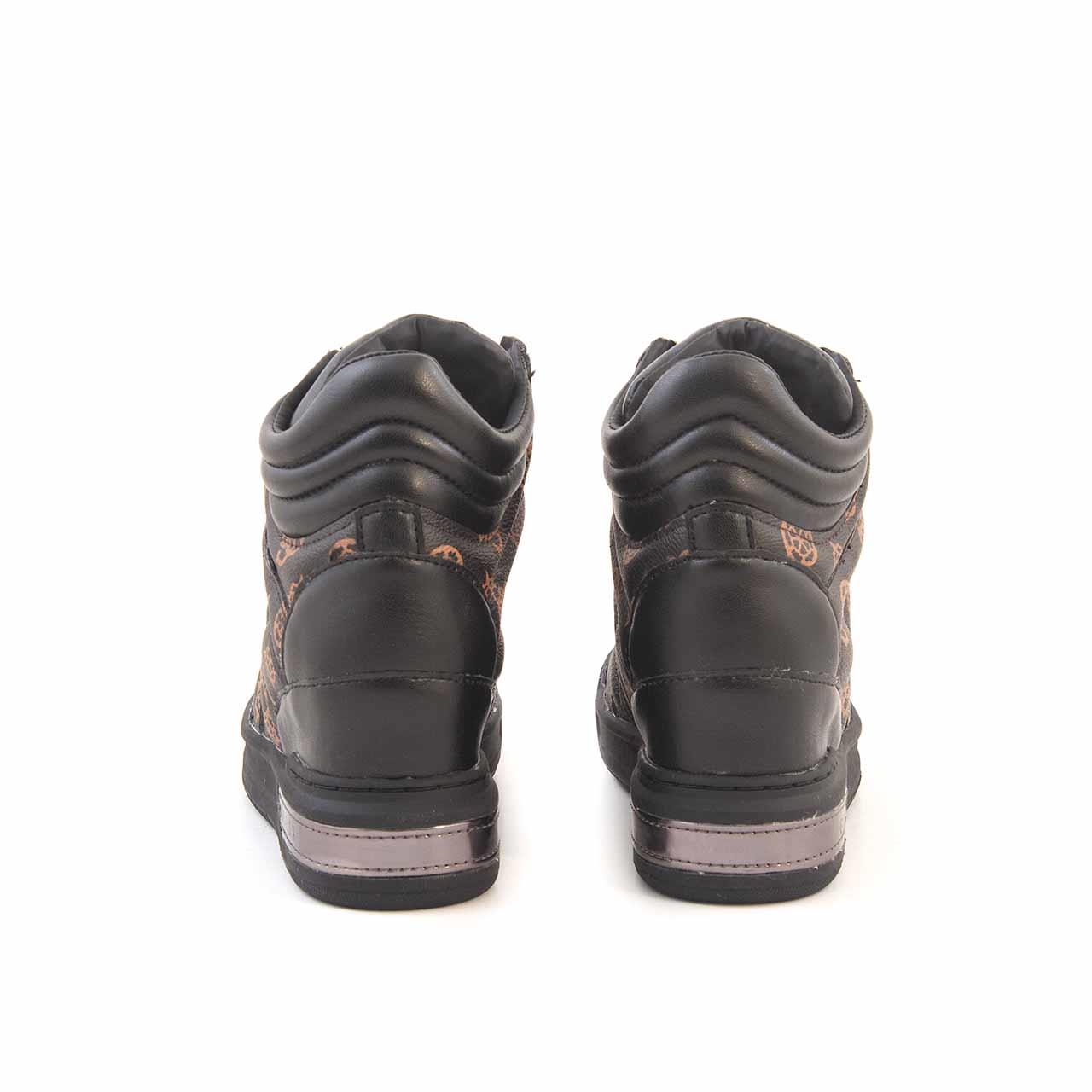 Guess Kadın Vegan Kauçuk Taban Siyah-Kahverengi Spor & Sneaker Bot Ayakkabı