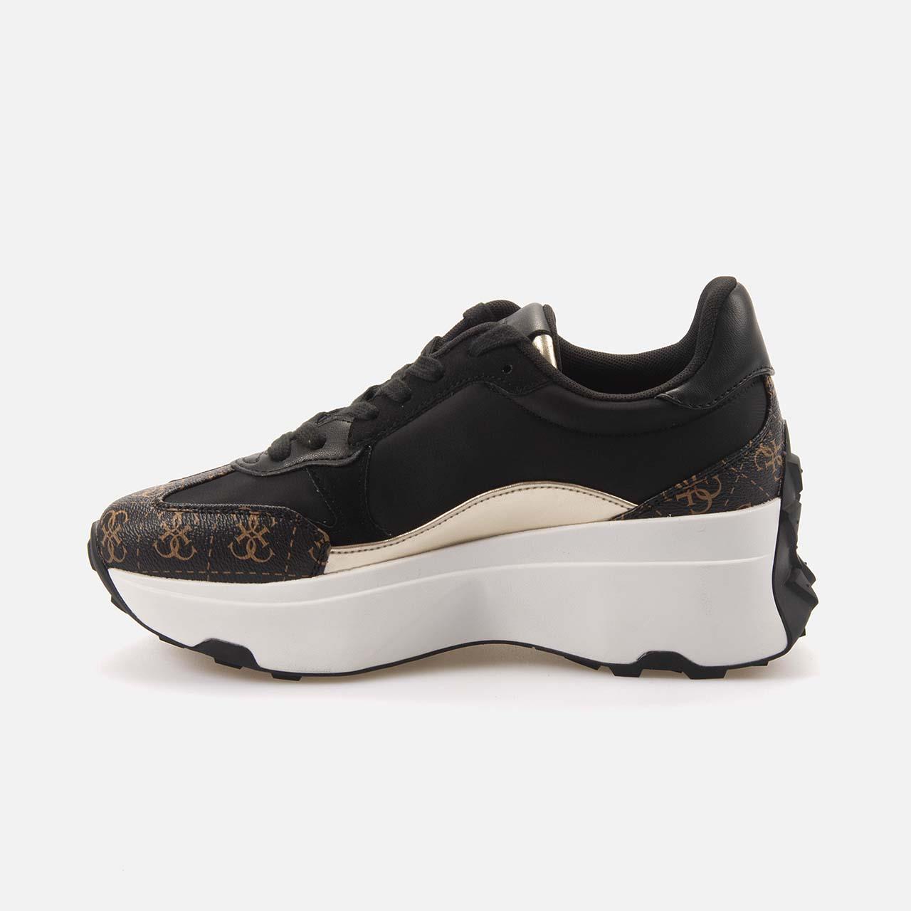 Guess Kadın Vegan Siyah-Kahverengi Spor & Sneaker Ayakkabı