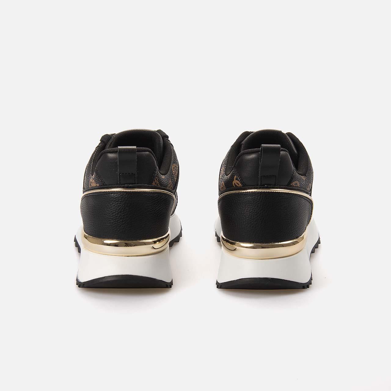 Guess Kadın Vegan Siyah-Kahverengi Spor & Sneaker Ayakkabı