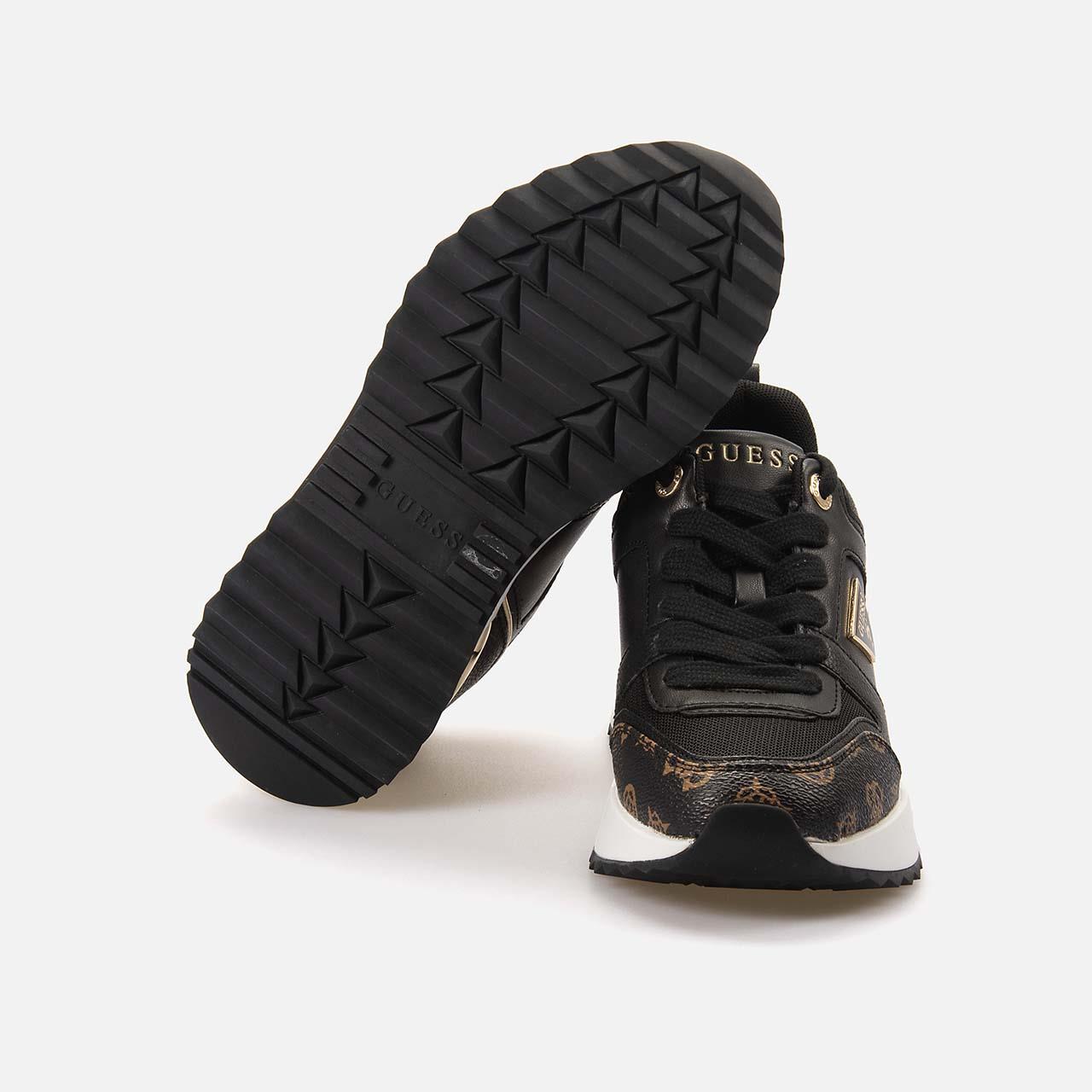 Guess Kadın Vegan Siyah-Kahverengi Spor & Sneaker Ayakkabı