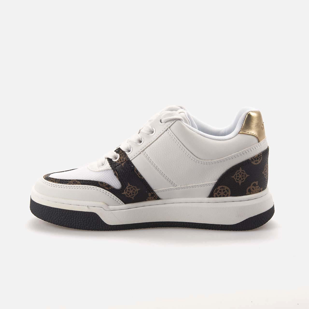 Guess Kadın Vegan Beyaz-Kahverengi Spor & Sneaker Ayakkabı