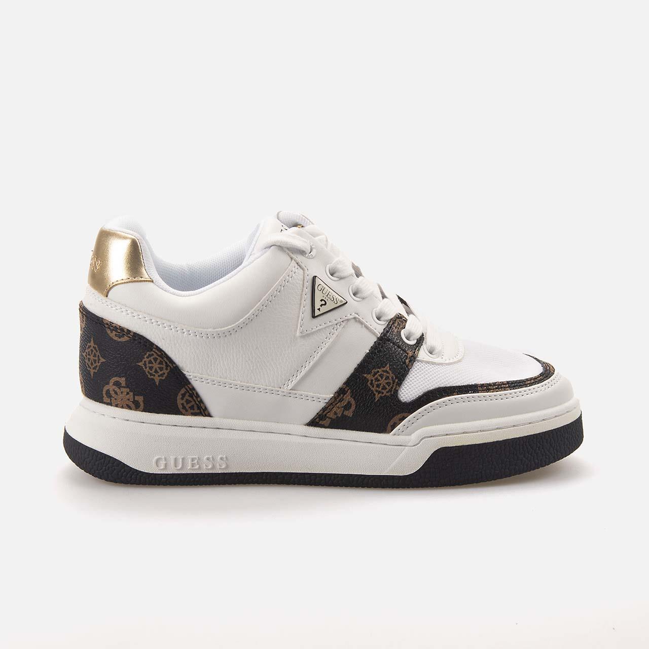 Guess Kadın Vegan Beyaz-Kahverengi Spor & Sneaker Ayakkabı