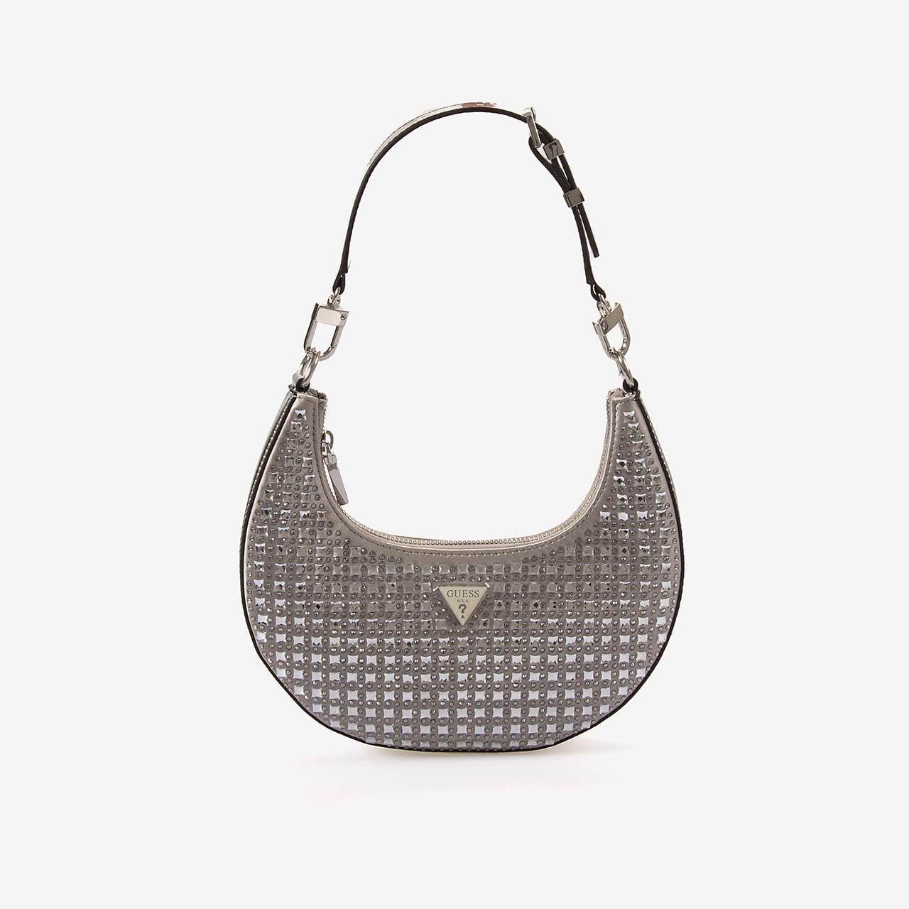 Guess Lua Kadın Taş Aplikeli Hobo Silver Çanta HWIY9205010