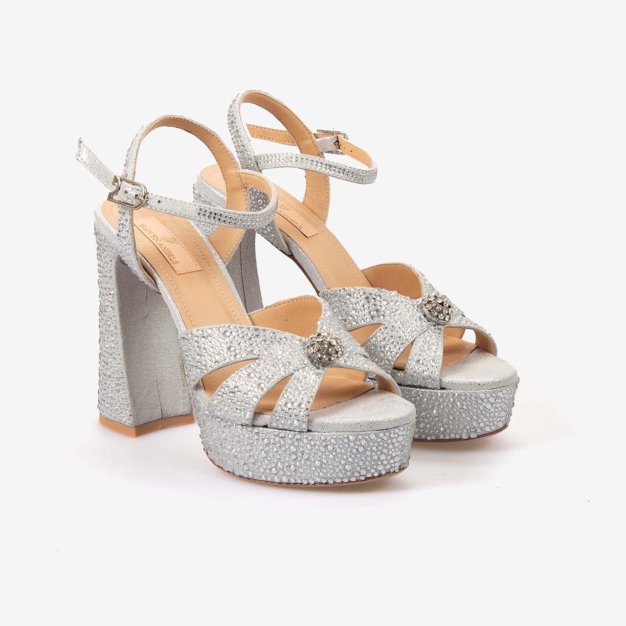 Hawen Angels Kadın Saten 12,5 cm Platform Topuklu Taşlı Gece & Abiye Ayakkabı 380-75