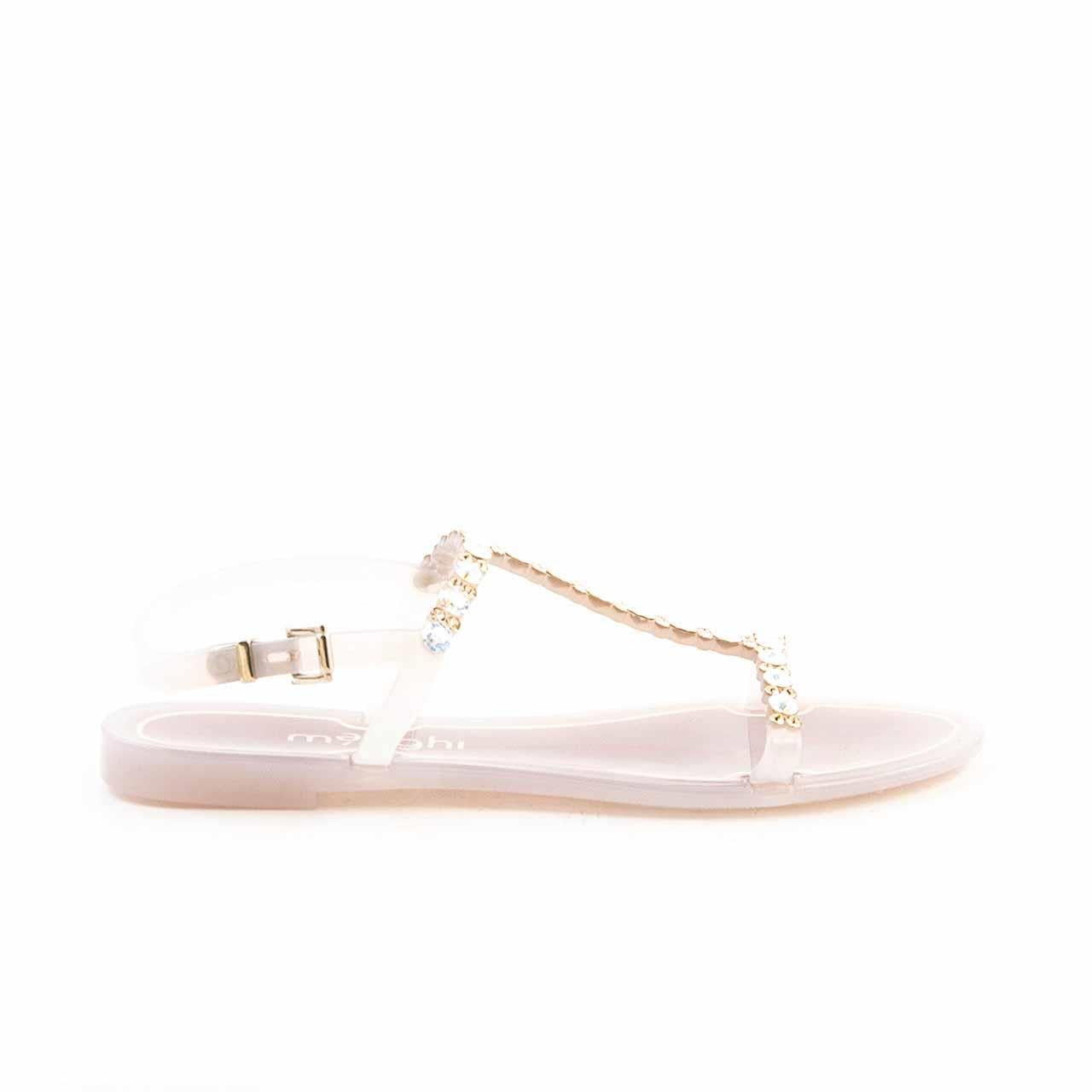 Menghi Kadın Pvc Pvc Taban Krem Sandalet 