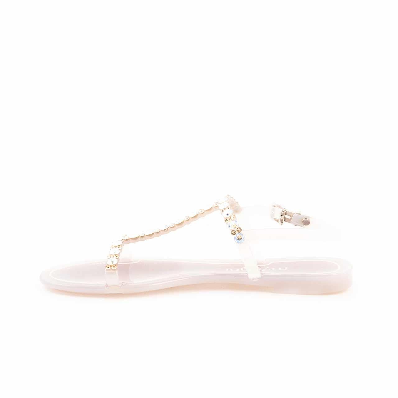 Menghi Kadın Pvc Pvc Taban Krem Sandalet 