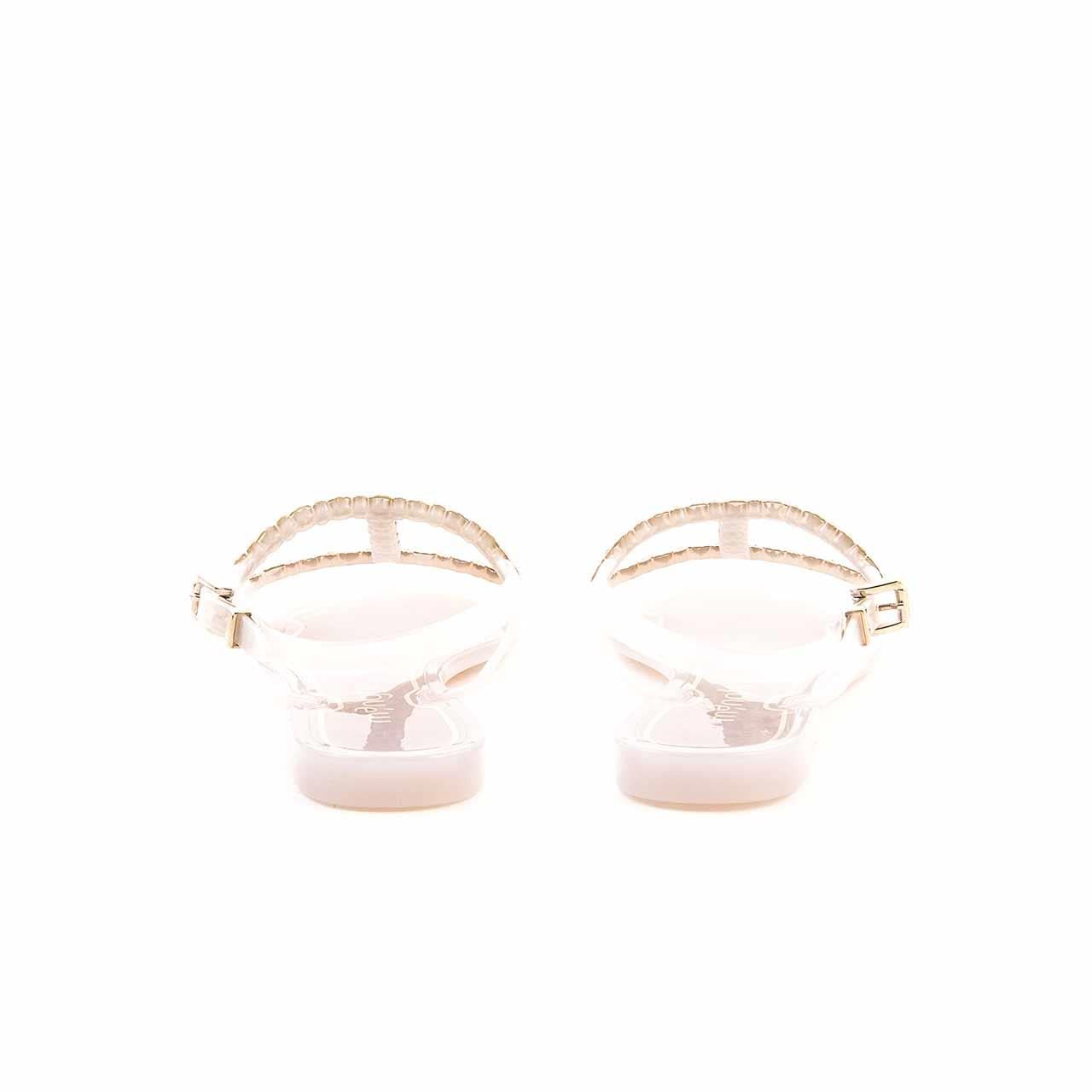 Menghi Kadın Pvc Pvc Taban Krem Sandalet 