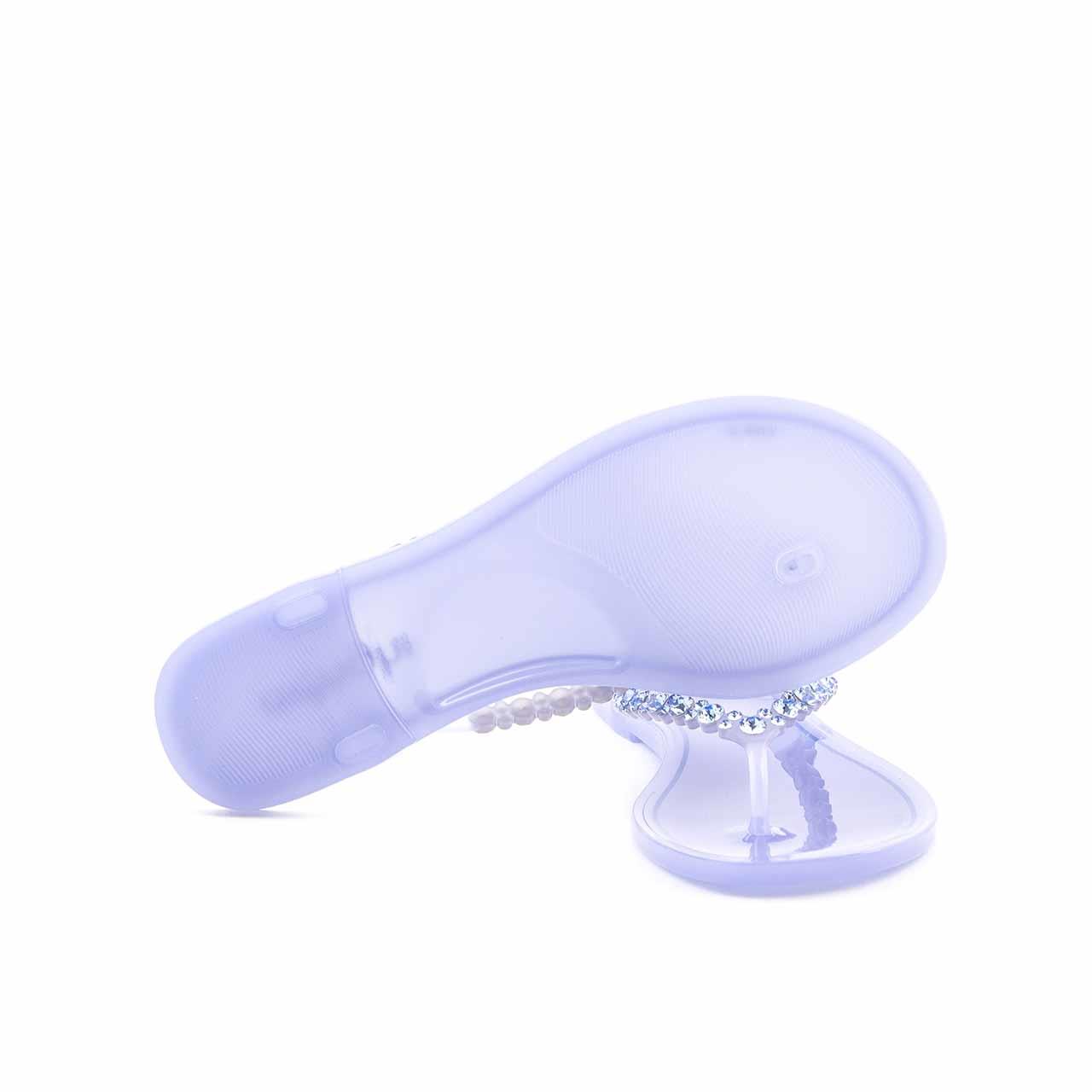 Menghi Kadın Pvc Pvc Taban Fleur Bleu Terlik Terlik