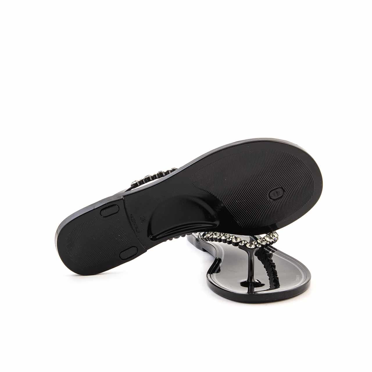 Menghi Kadın Pvc Pvc Taban Siyah Terlik Terlik