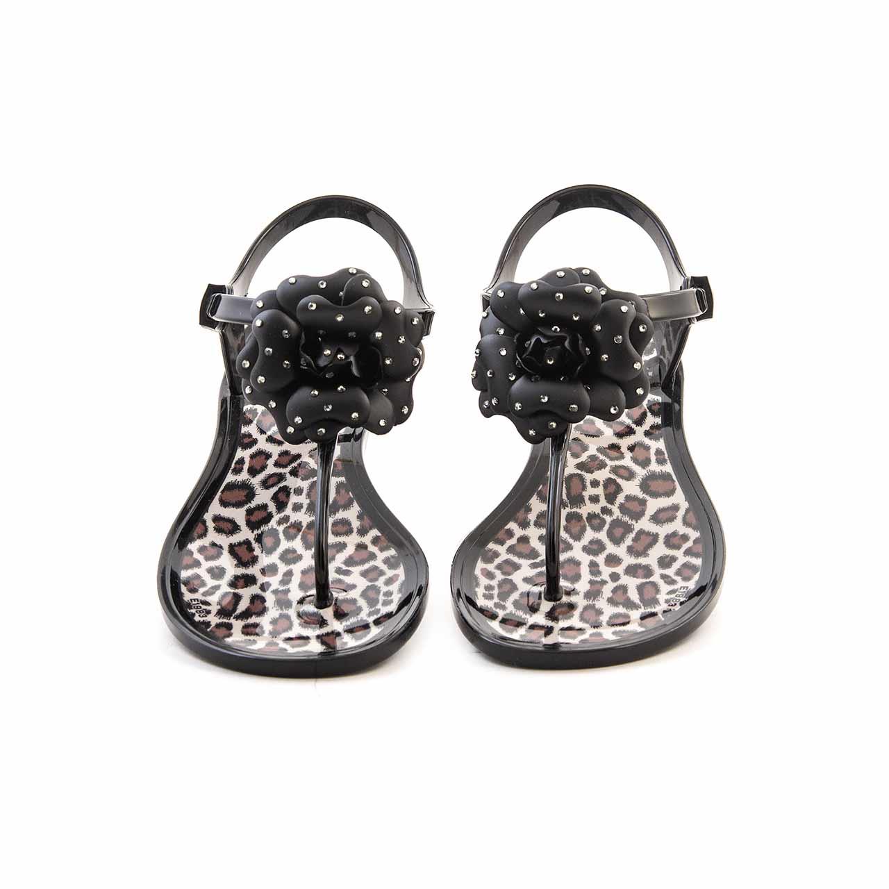 Menghi Kadın Pvc Pvc Taban Siyah Terlik Terlik