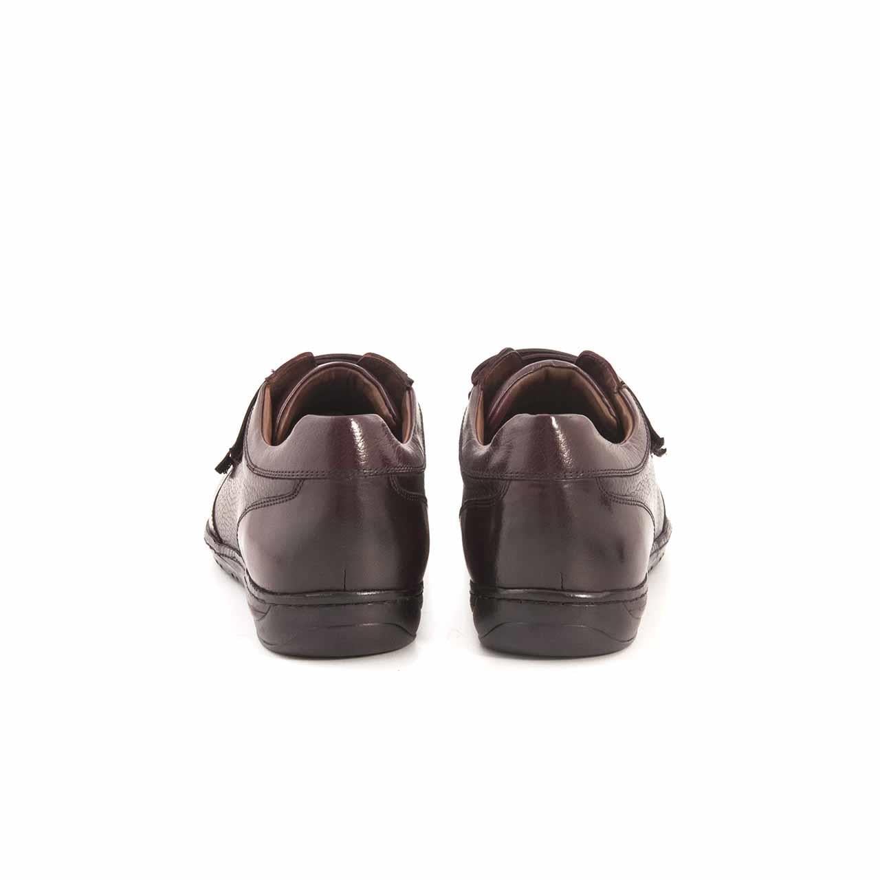 Mocassini Erkek Hakiki Deri Kauçuk Taban Bordo Spor & Sneaker Ayakkabı