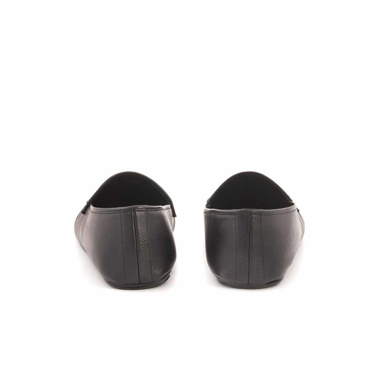 Mocassini Erkek Hakiki Deri Kauçuk Taban Siyah Terlik Terlik