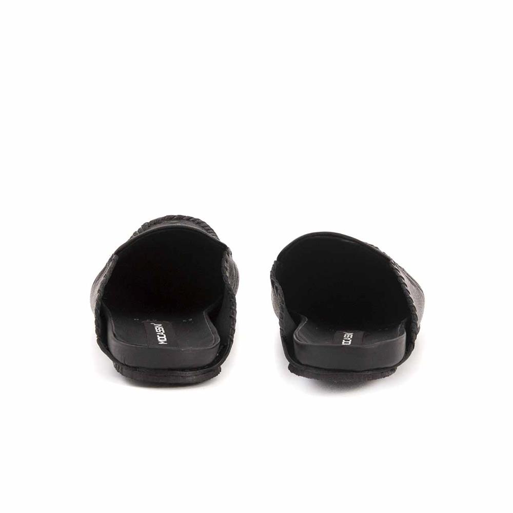 Mocassini Erkek Hakiki Deri Jut Taban Siyah Terlik Terlik