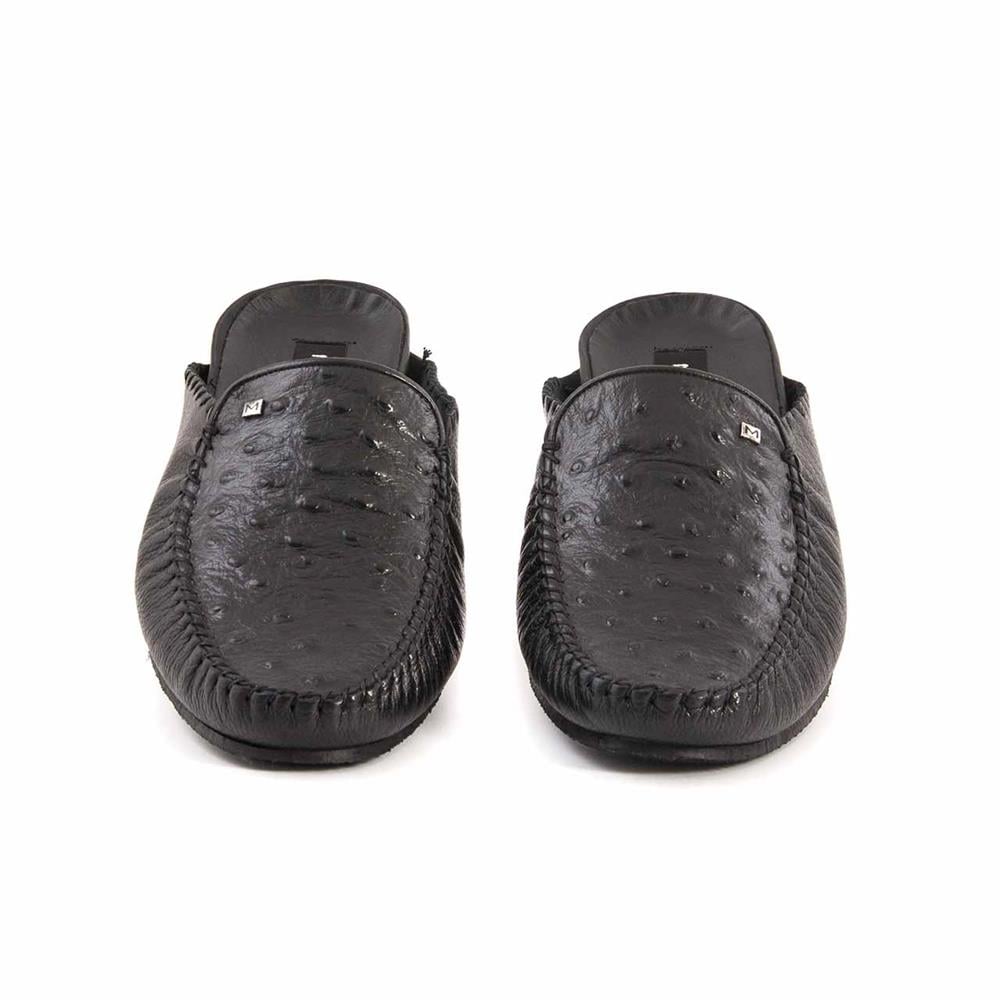 Mocassini Erkek Hakiki Deri Jut Taban Siyah Terlik Terlik