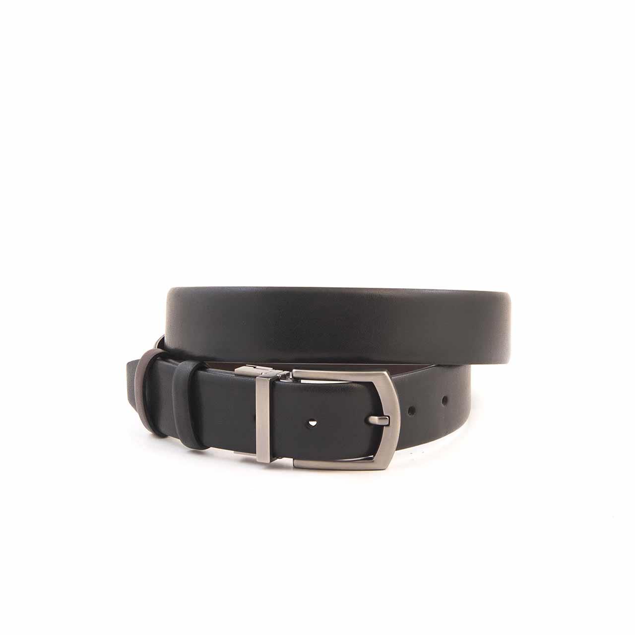 Mocassini Erkek Rugan Deri Siyah-Kahverengi Kemer 