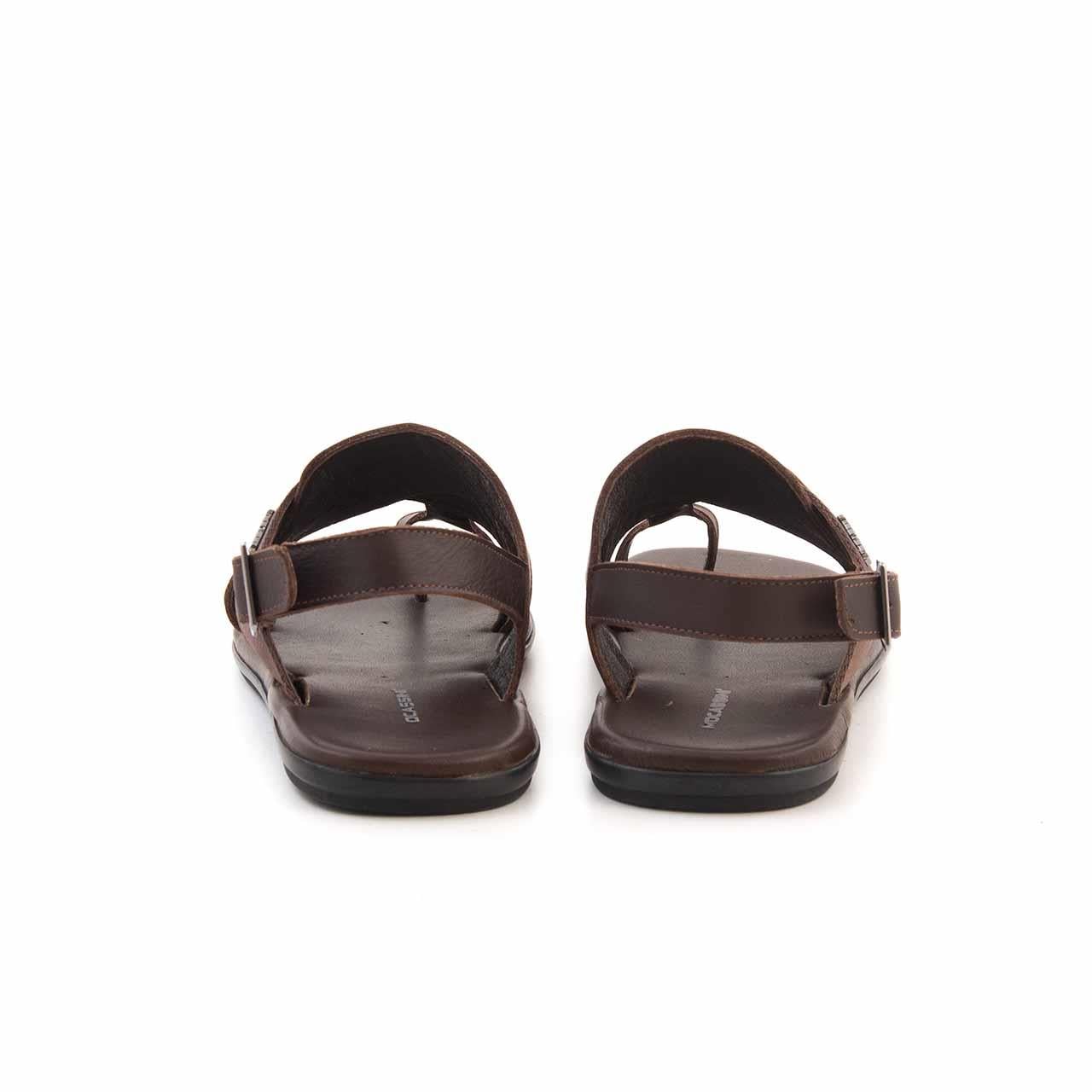 Mocassini Erkek Hakiki Deri Kahverengi Sandalet Ayakkabı