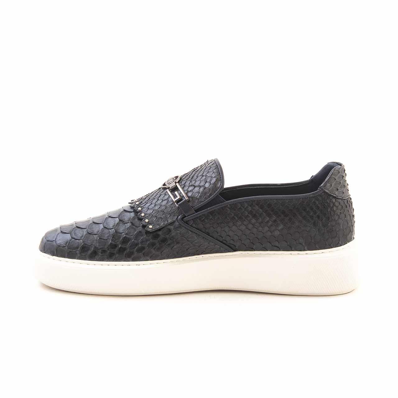 Mocassini Erkek Hakiki Deri Kauçuk Taban Lacivert Spor & Sneaker Ayakkabı