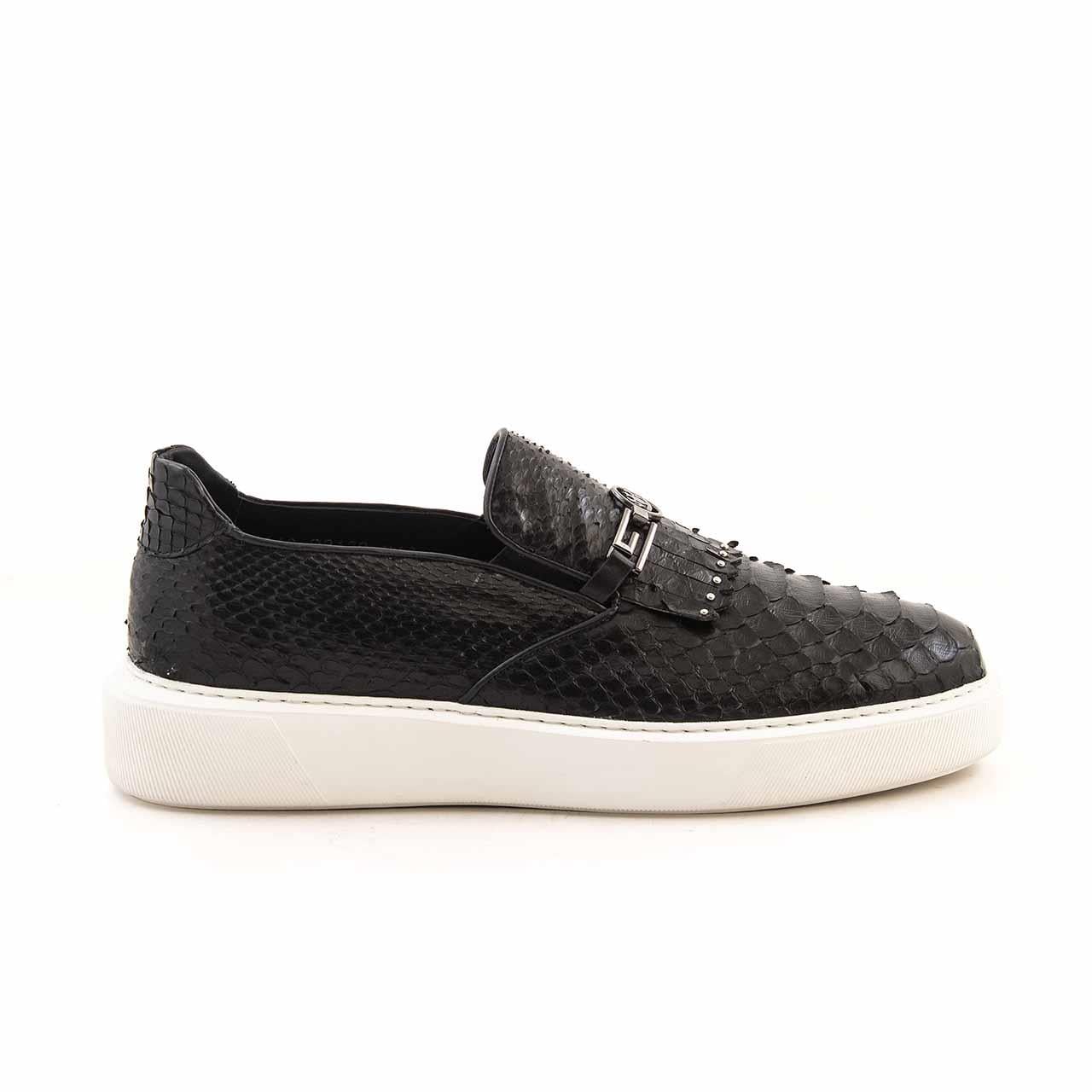 Mocassini Erkek Hakiki Deri Kauçuk Taban Siyah Spor & Sneaker Ayakkabı