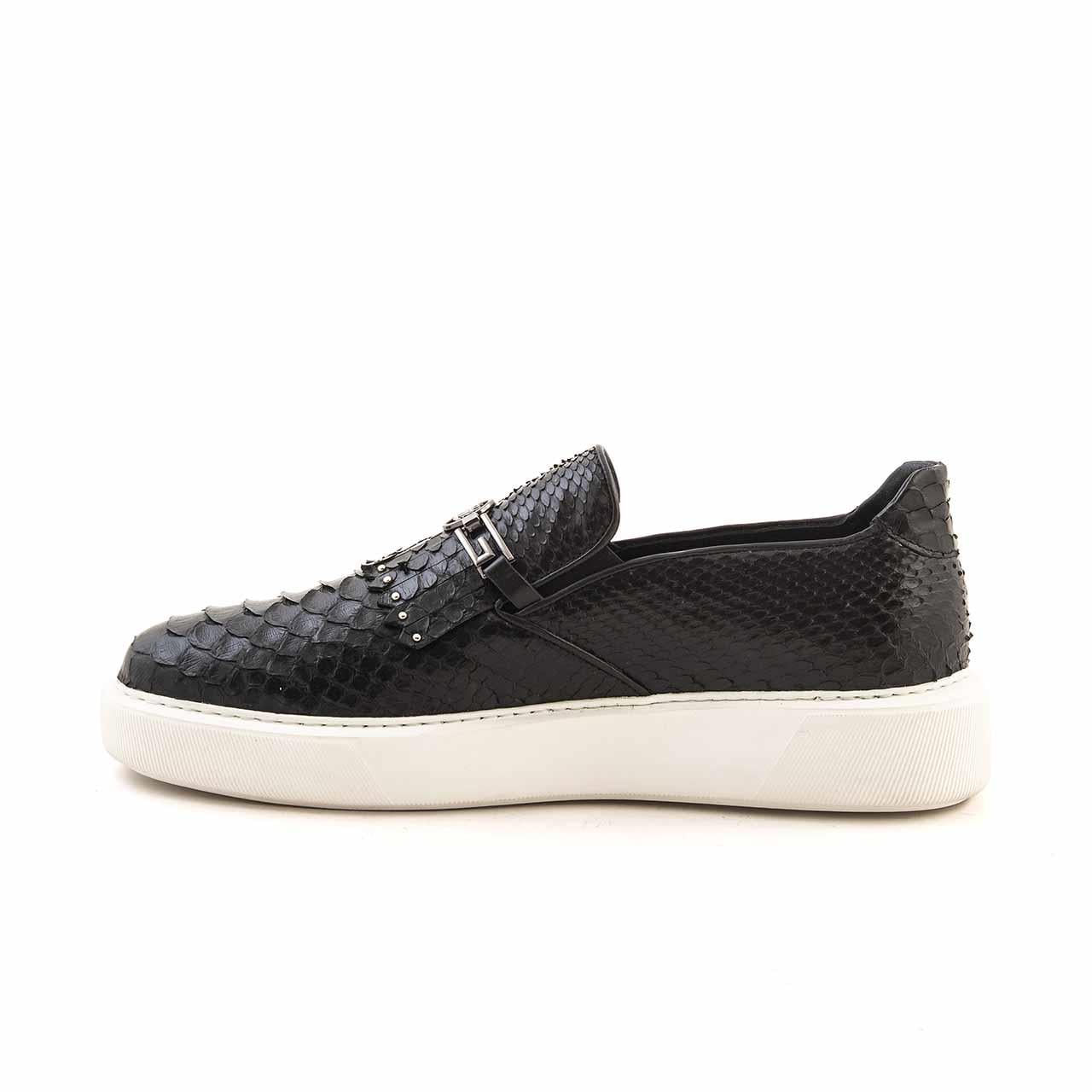 Mocassini Erkek Hakiki Deri Kauçuk Taban Siyah Spor & Sneaker Ayakkabı