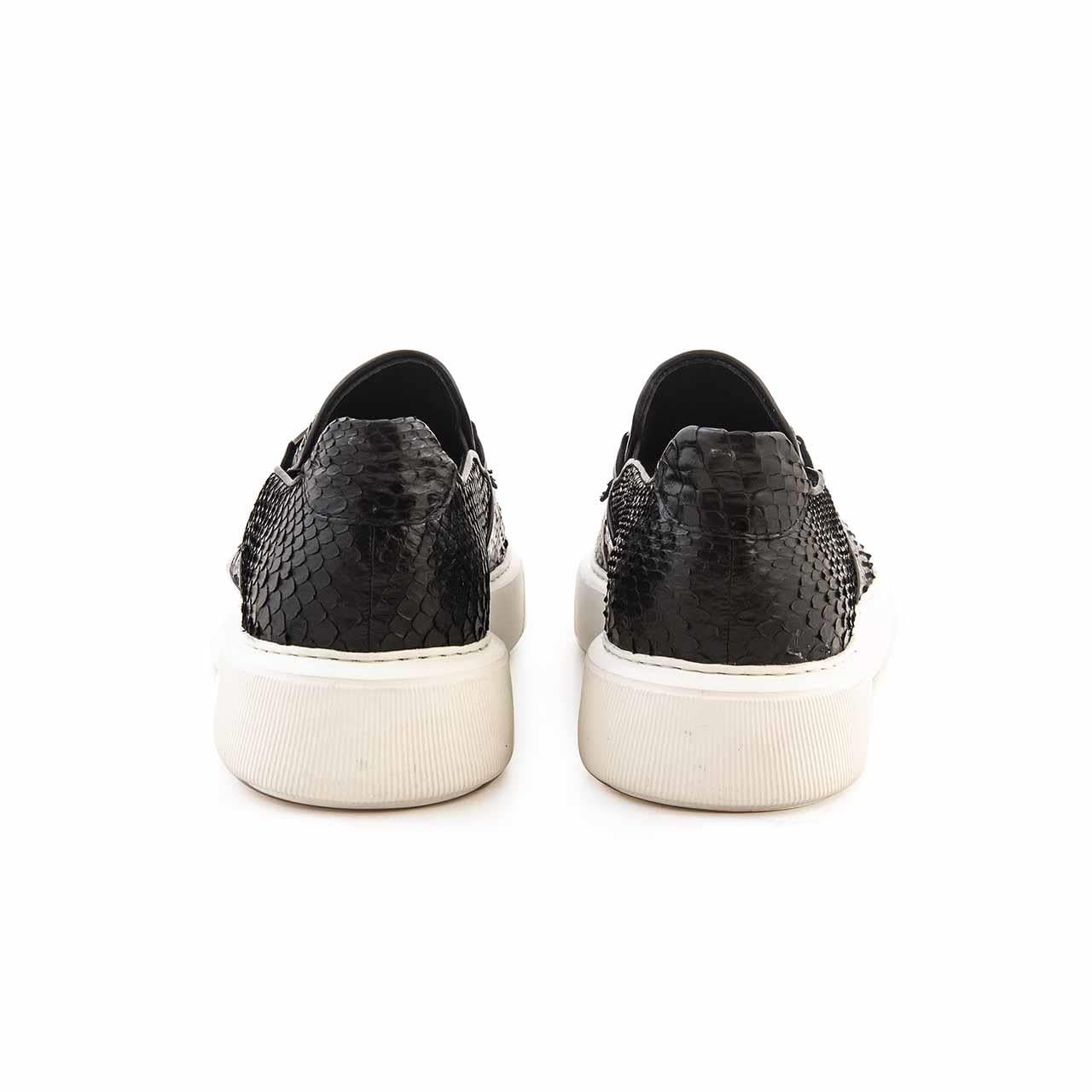Mocassini Erkek Hakiki Deri Kauçuk Taban Siyah Spor & Sneaker Ayakkabı