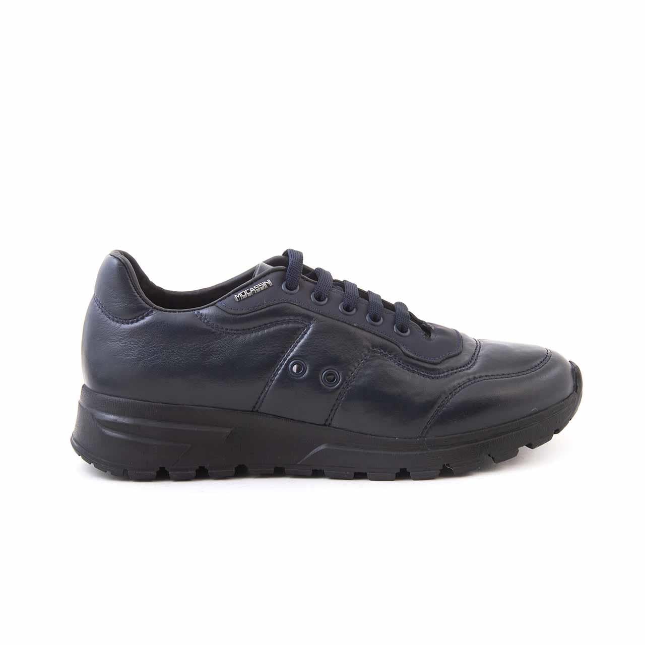 Mocassini Erkek Hakiki Deri Kauçuk Taban Lacivert Spor & Sneaker Ayakkabı