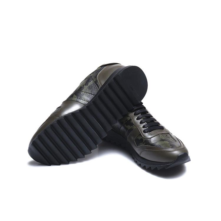 Mocassini Erkek Hakiki Deri Kauçuk Taban Siyah-Yesil Spor & Sneaker Ayakkabı