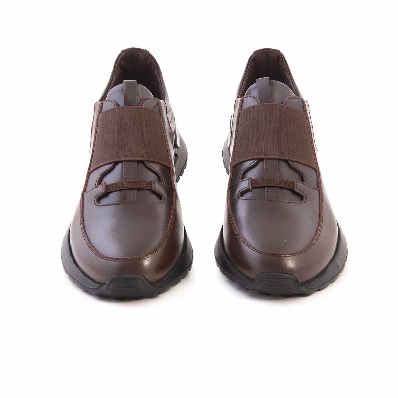 Mocassini Erkek Hakiki Deri Kauçuk Taban Kahverengi Spor & Sneaker Ayakkabı