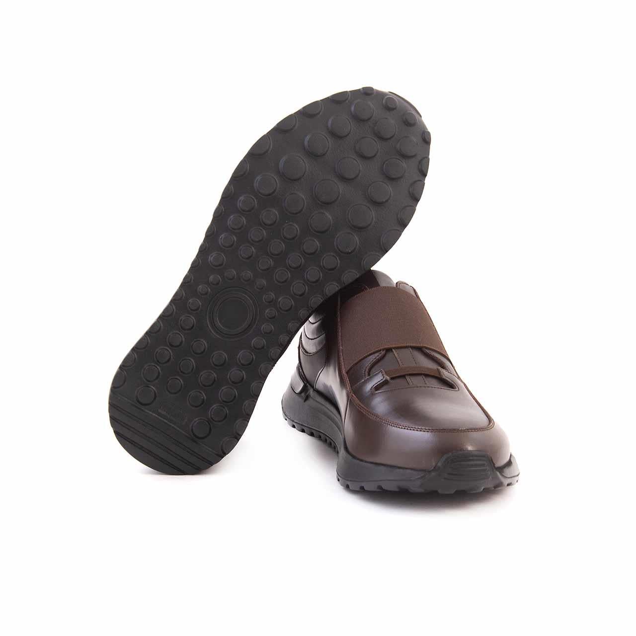 Mocassini Erkek Hakiki Deri Kauçuk Taban Kahverengi Spor & Sneaker Ayakkabı