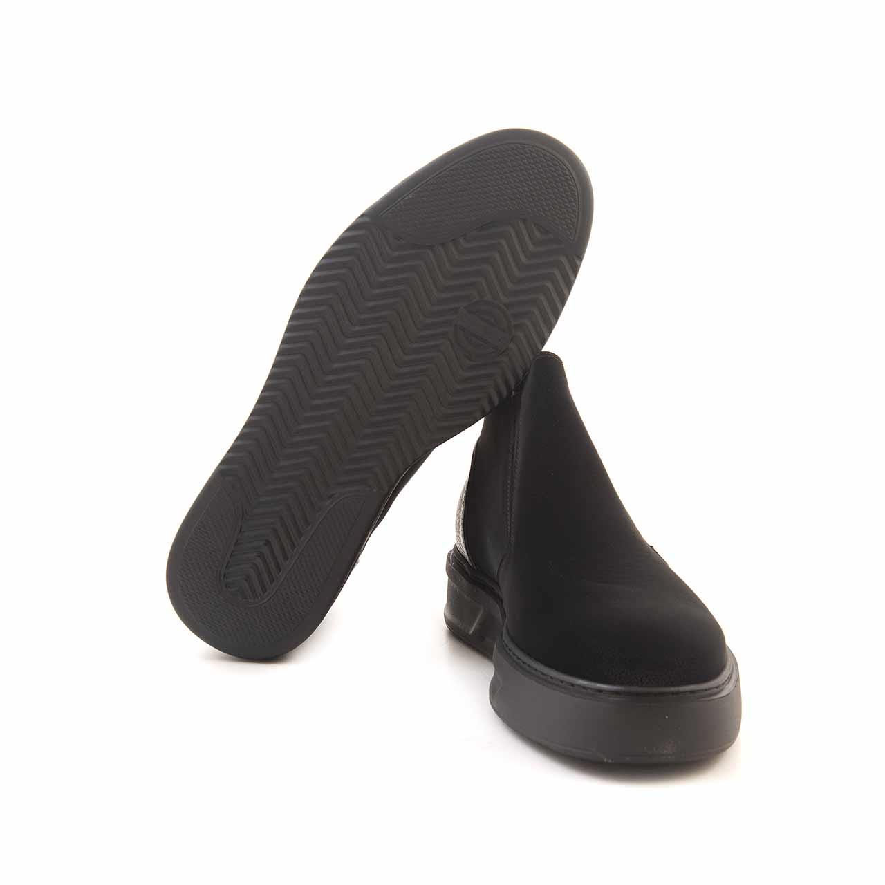 Mocassini Gold Erkek Hakiki Deri Eva Taban Siyah Bot 