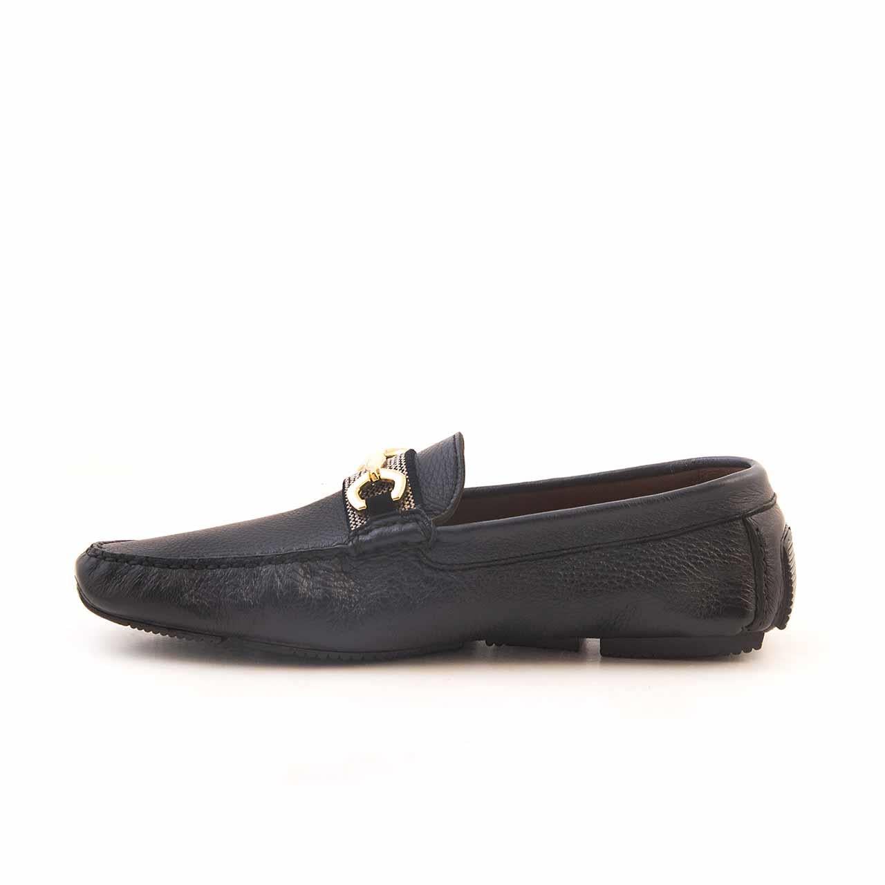 Mocassini Gold Erkek Geyik Derisi Lacivert Loafer Konforlu Ayakkabı