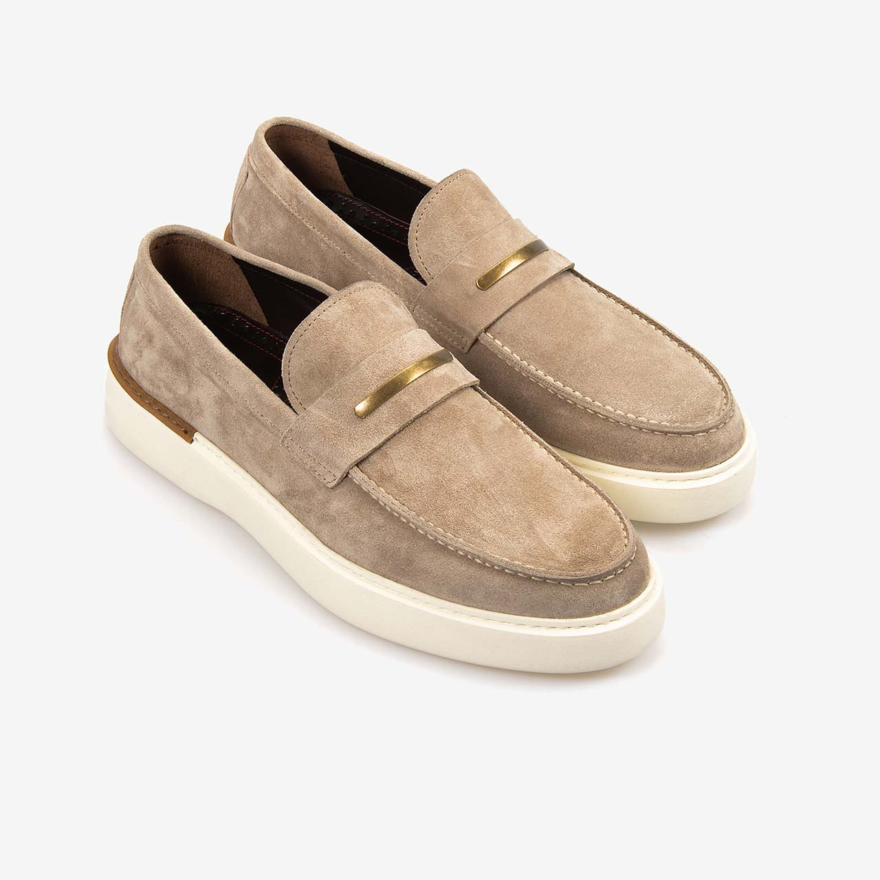 Mocassini Gold Erkek Eva Taban Hakiki Deri Vizon Süet Loafer A7609