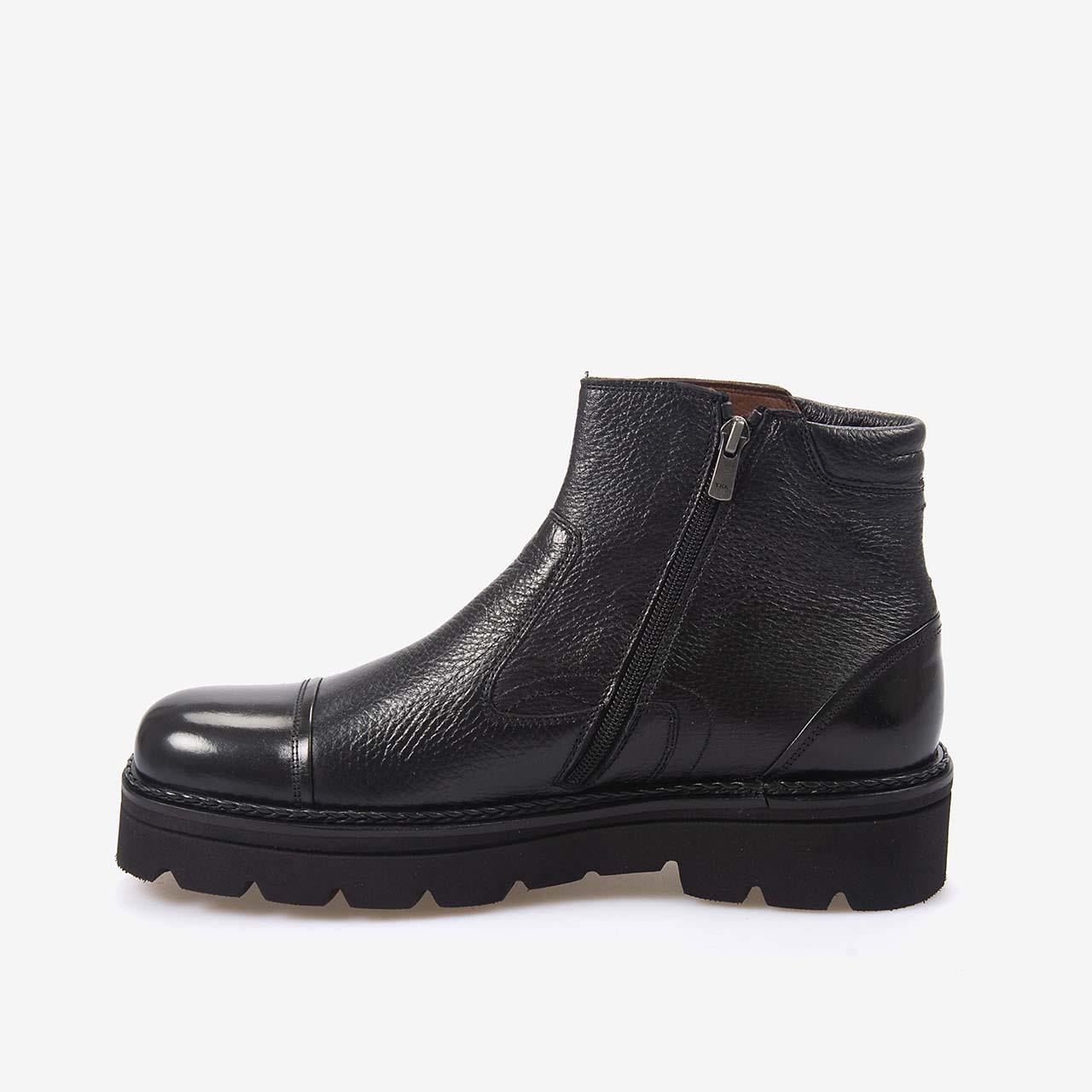 Mocassini Gold Geyik Derisi Siyah Kışlık Erkek Bot 63876