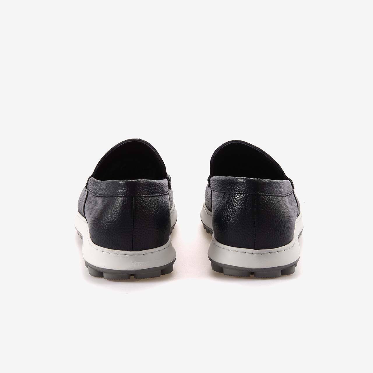 Mocassini Hakiki Deri Erkek Spor & Sneaker Lacivert Floter Ayakkabı