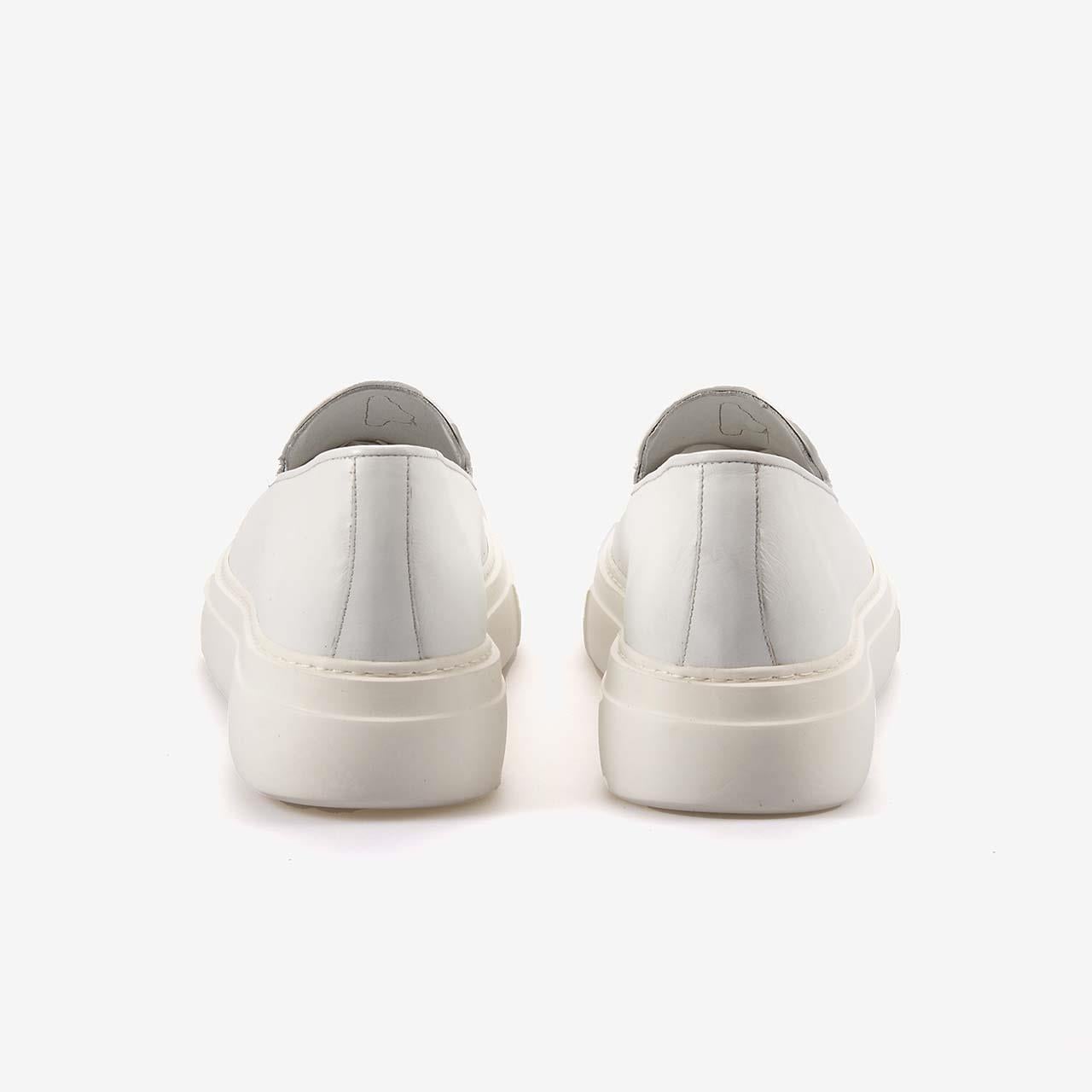 Mocassini Hakiki Deri Erkek Spor & Sneaker Beyaz Sipiro Ayakkabı