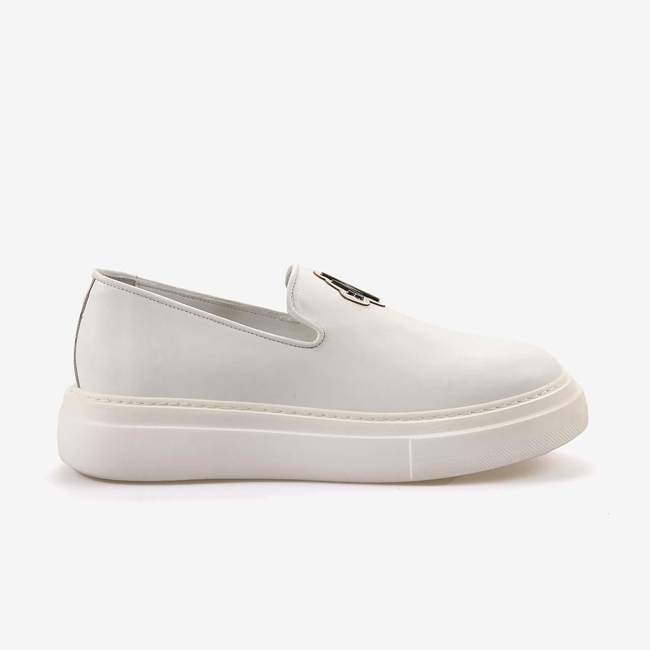 Mocassini Hakiki Deri Erkek Spor & Sneaker Beyaz Sipiro Ayakkabı
