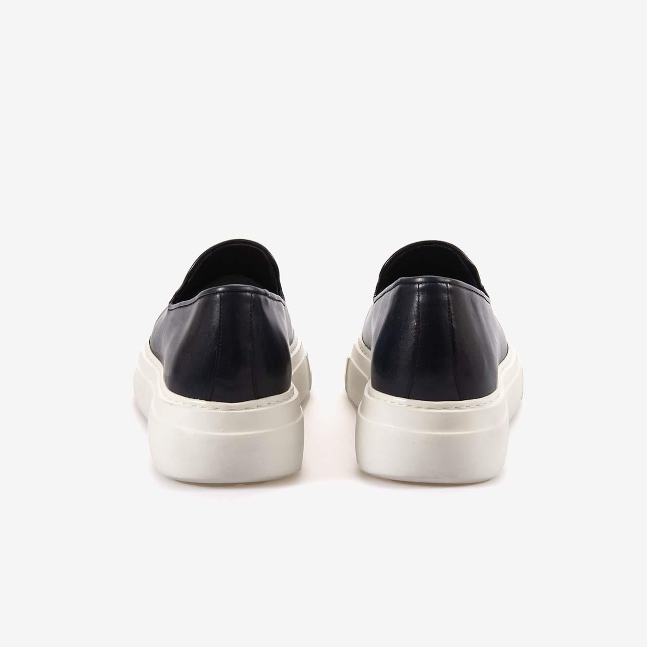 Mocassini Hakiki Deri Erkek Spor & Sneaker Lacivert Sipiro Ayakkabı