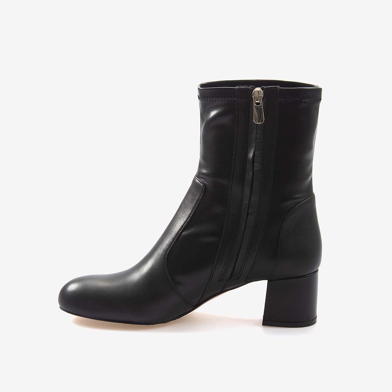 Mocassini Hakiki Deri Kadın Siyah Bot M101