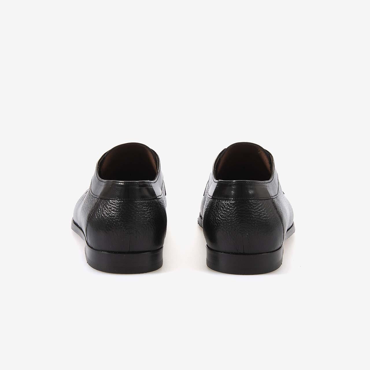 Mocassini Hakiki Geyik Derisi Siyah Erkek Klasik Ayakkabı 9132