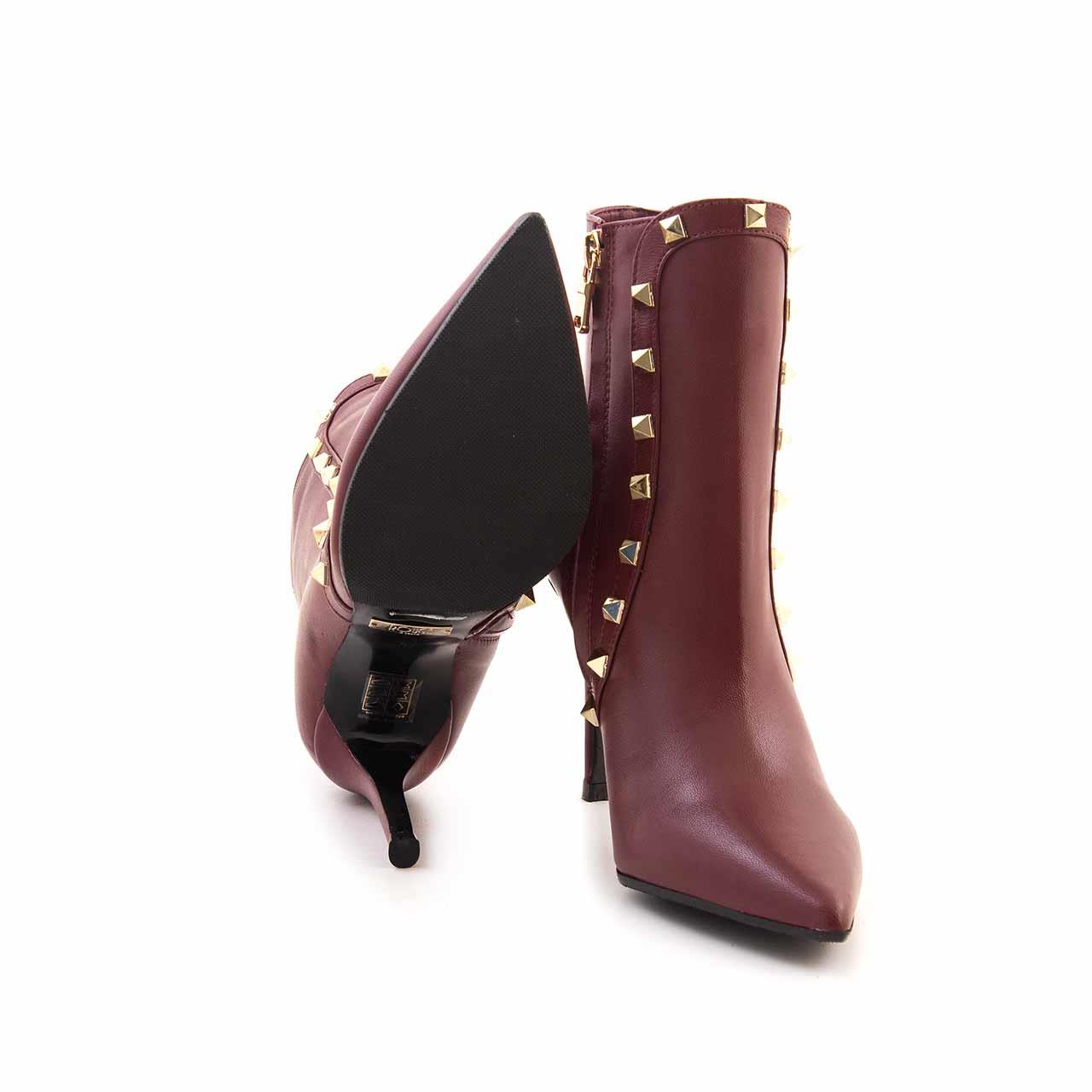 Mocassini Kadın Hakiki Deri Enjeksiyon Microlight Taban Bordo Günlük Bot