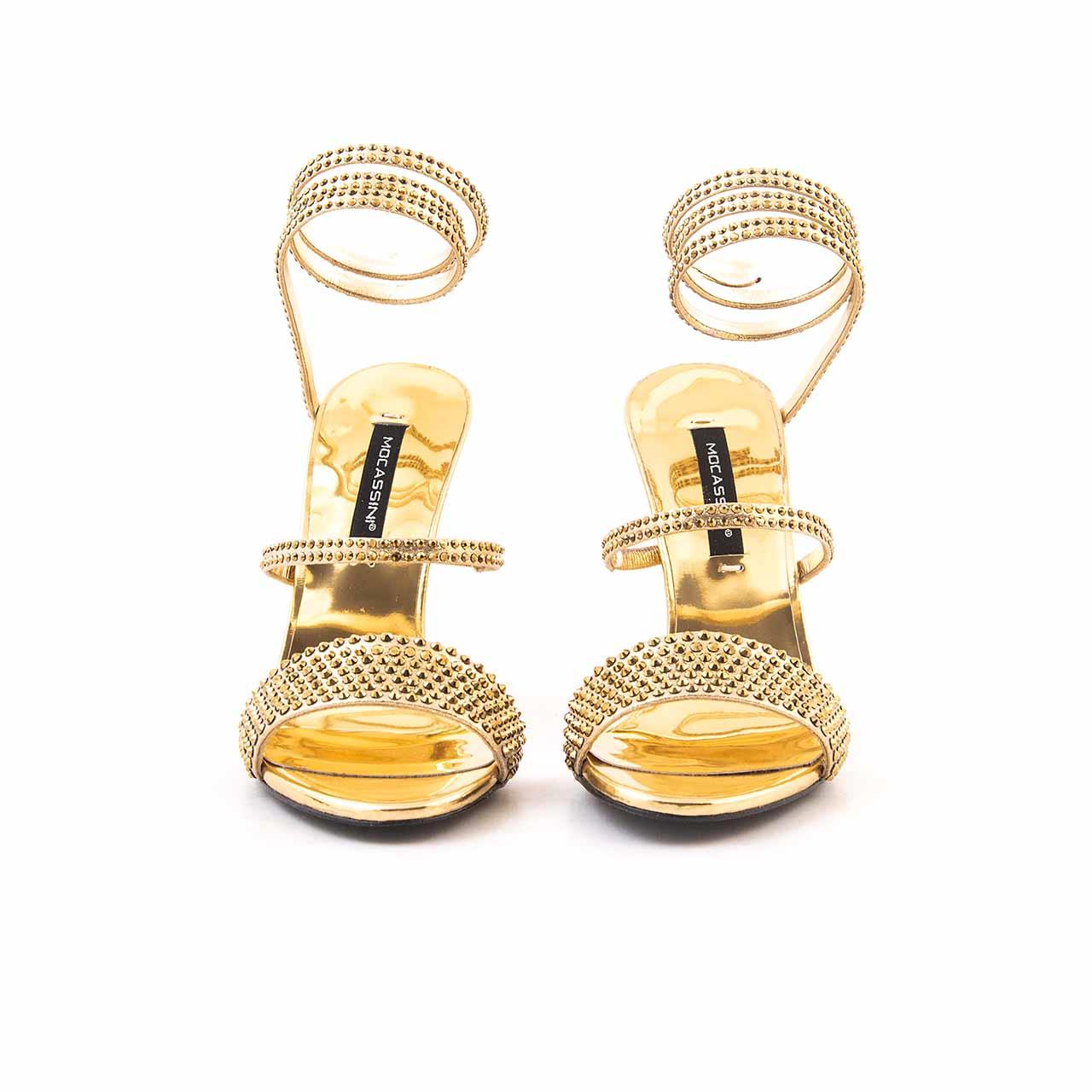 Mocassini Kadın Hakiki Deri Microlight Taban Altın Sarısı Gece & Abiye Ayakkabı
