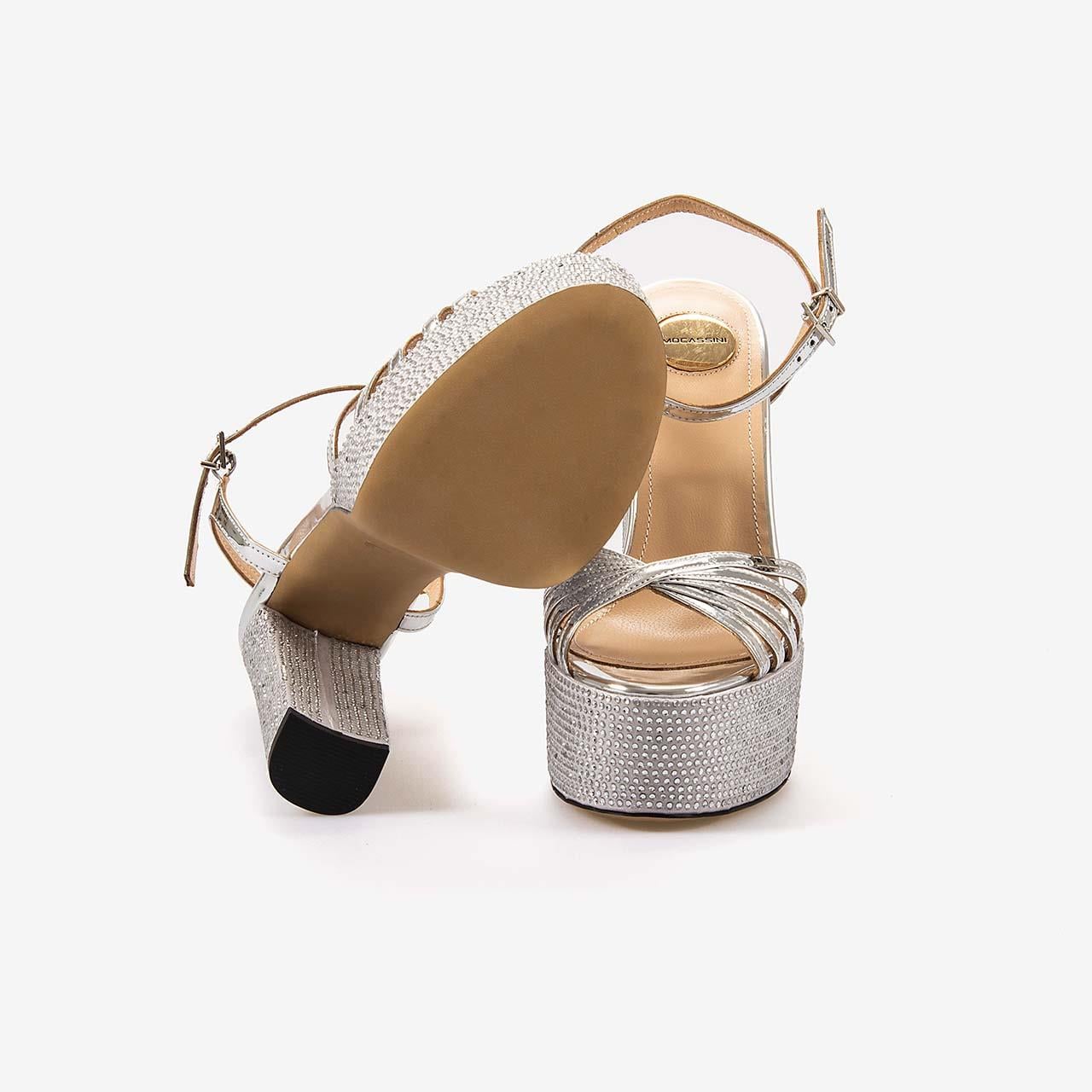 Mocassini Kadın Platform Topuklu Taşlı Gece & Abiye Ayakkabı H6681