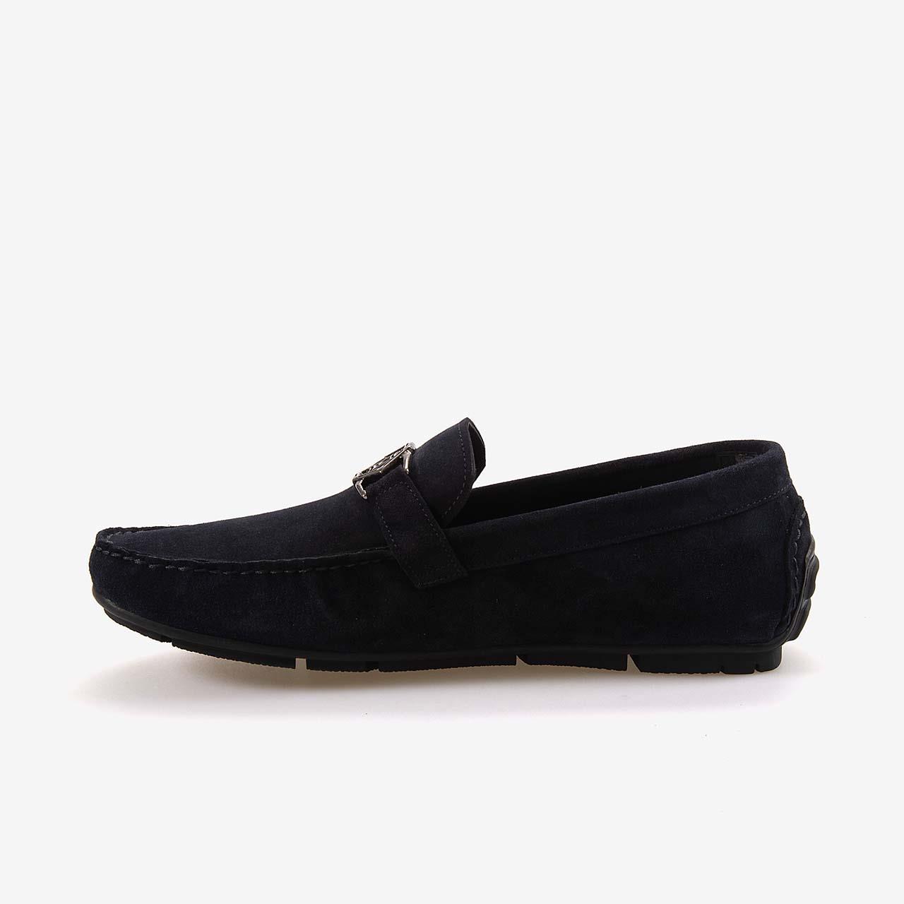Mocassini  Tokalı Erkek Lacivert Süet Loafer Ayakkabı