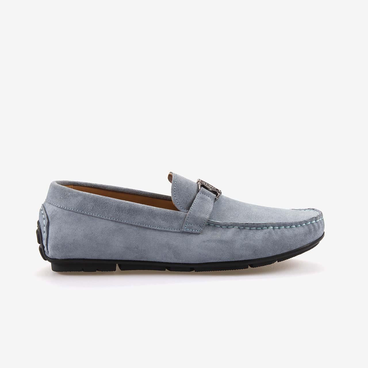 Mocassini  Tokalı Erkek Buz Mavi Loafer Ayakkabı