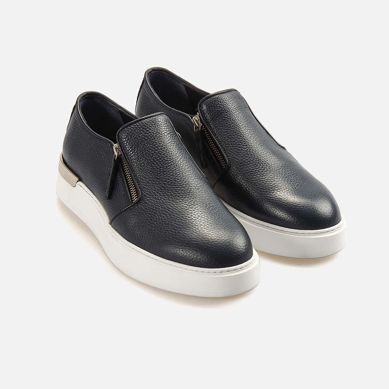 Mocassini Erkek Hakiki Deri Eva Taban Lacivert Spor & Sneaker Ayakkabı