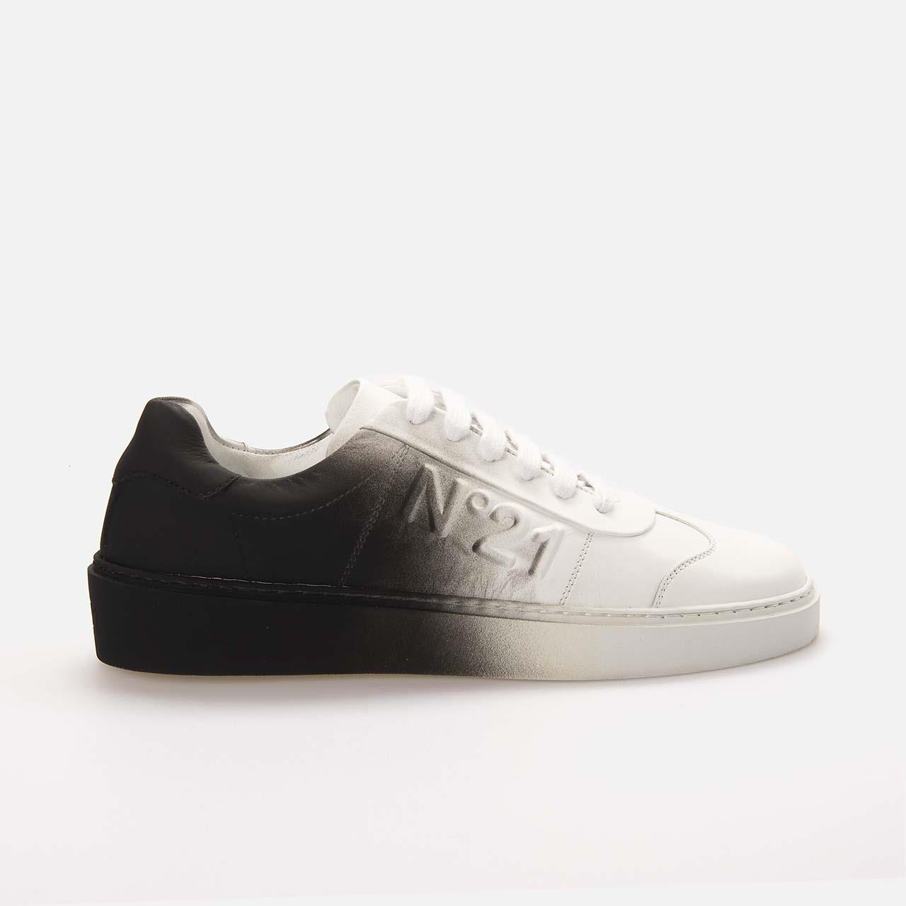 No21 Kadın Hakiki Deri Kauçuk Taban Siyah Spor & Sneaker Ayakkabı