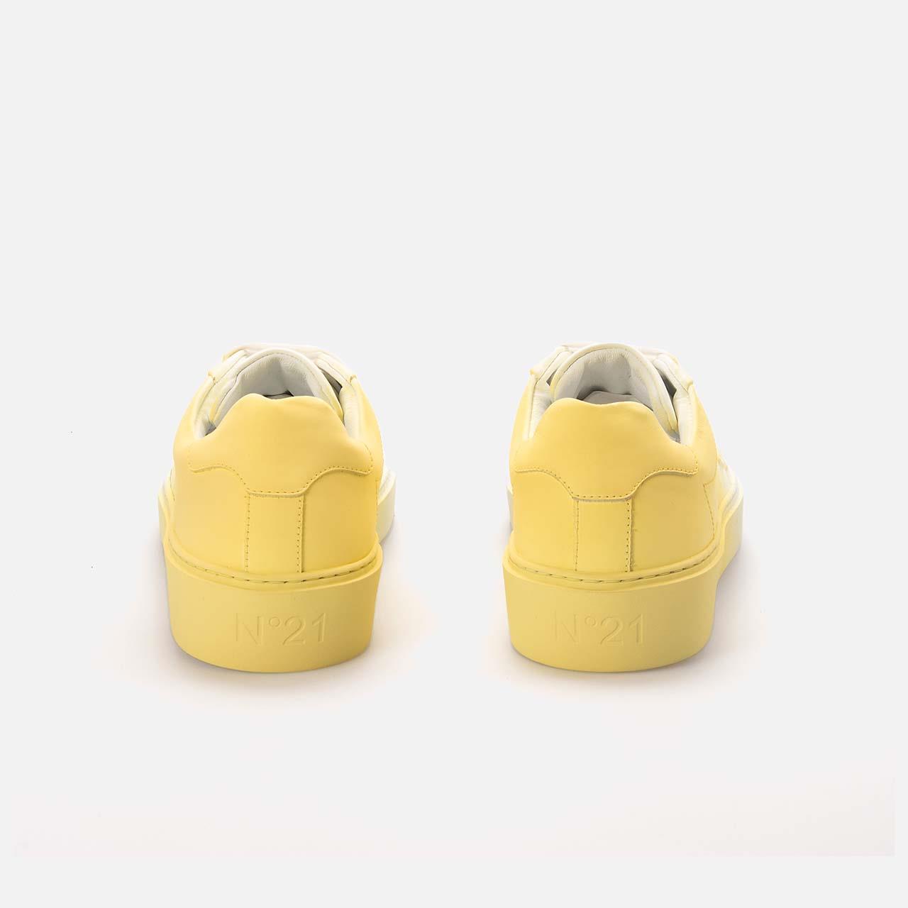 No21 Kadın Hakiki Deri Kauçuk Taban Altın Sarısı Spor & Sneaker Ayakkabı