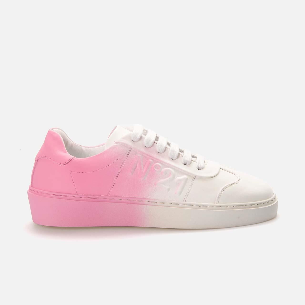 No21 Kadın Hakiki Deri Kauçuk Taban Pembe Spor & Sneaker Ayakkabı