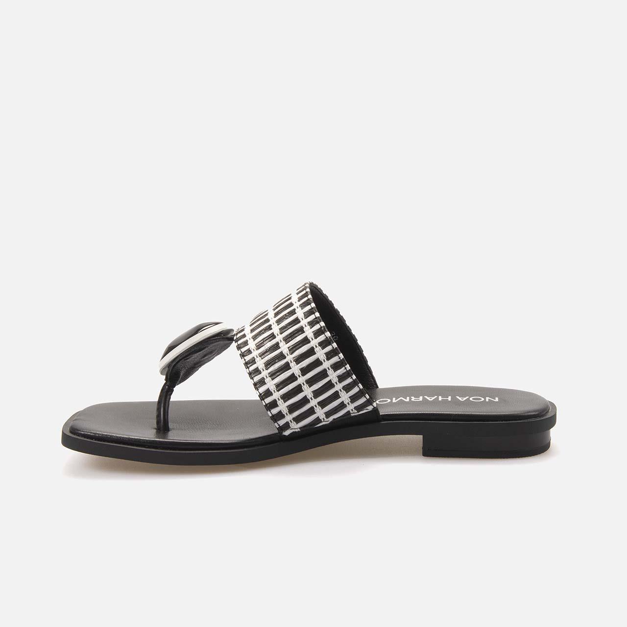 Noa Harmon Kadın Siyah - Beyaz Terlik Terlik